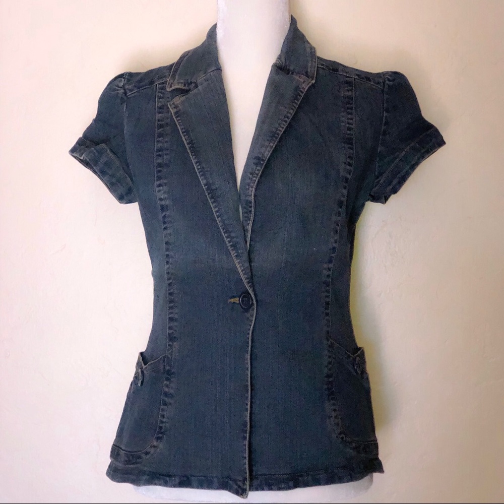 Denim Jean Jacket Coat Size Small